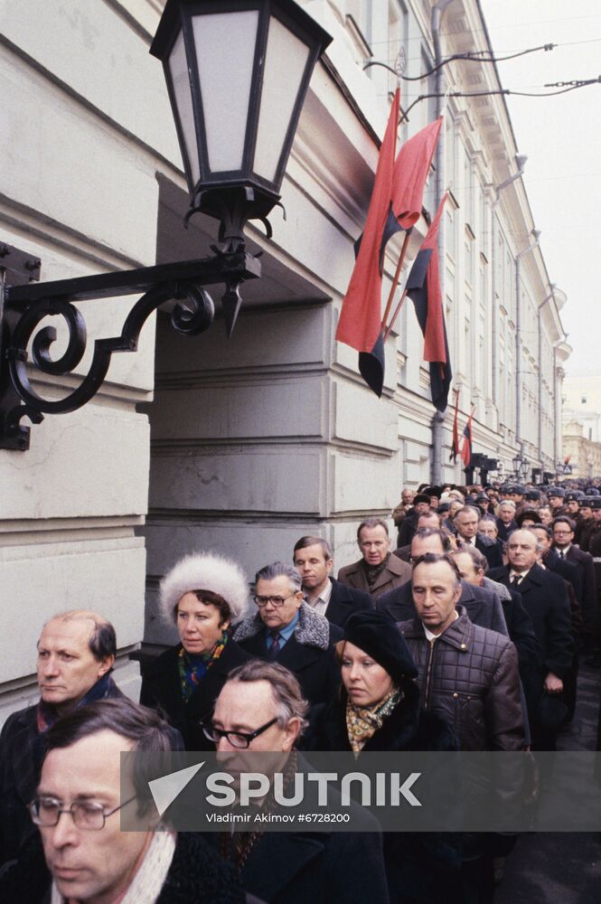 Funeral service for Leonid Brezhnev