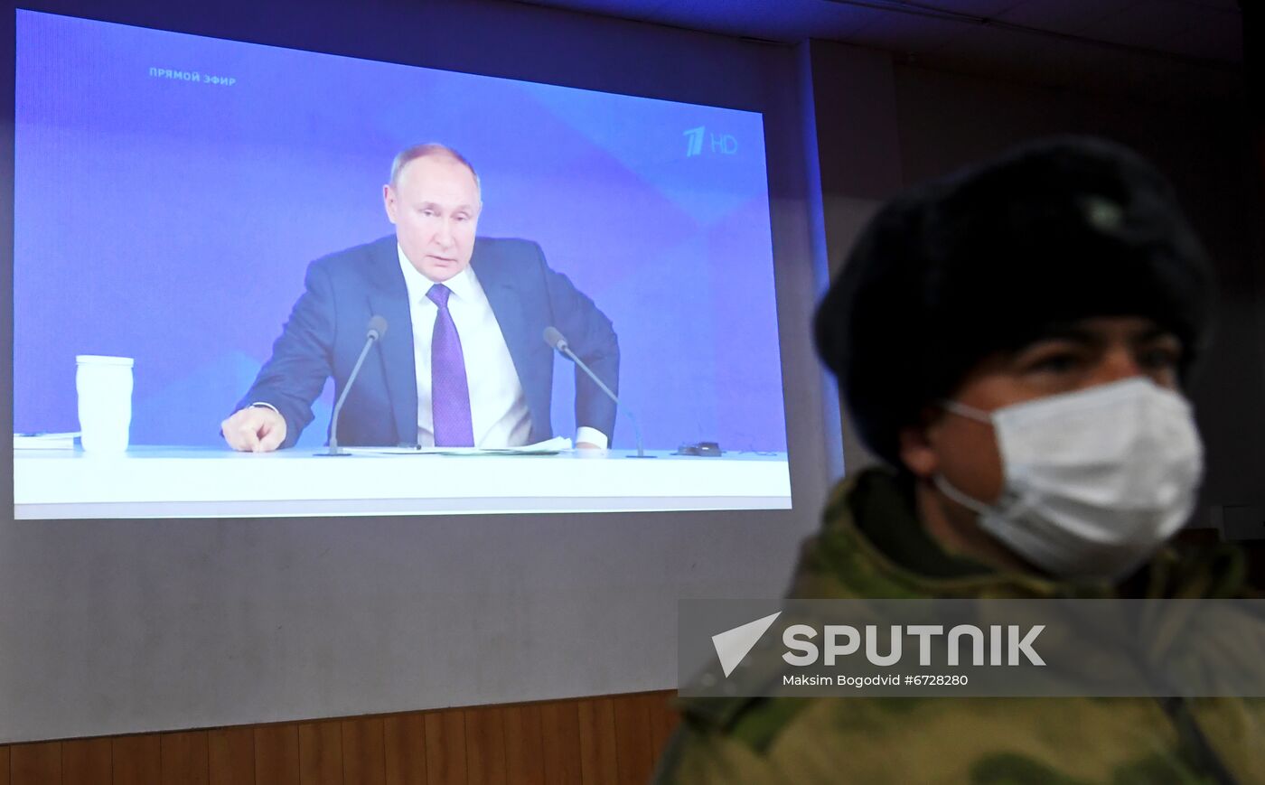 Russia Putin News Conference Broadcasting