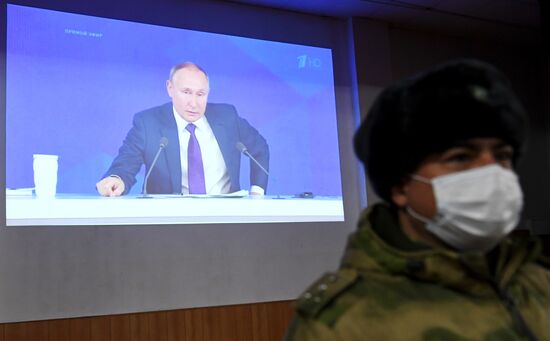 Russia Putin News Conference Broadcasting