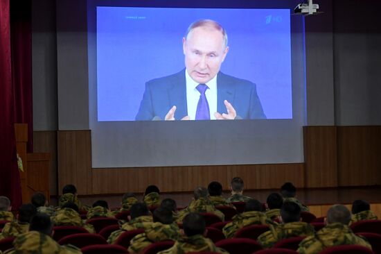 Russia Putin News Conference Broadcasting