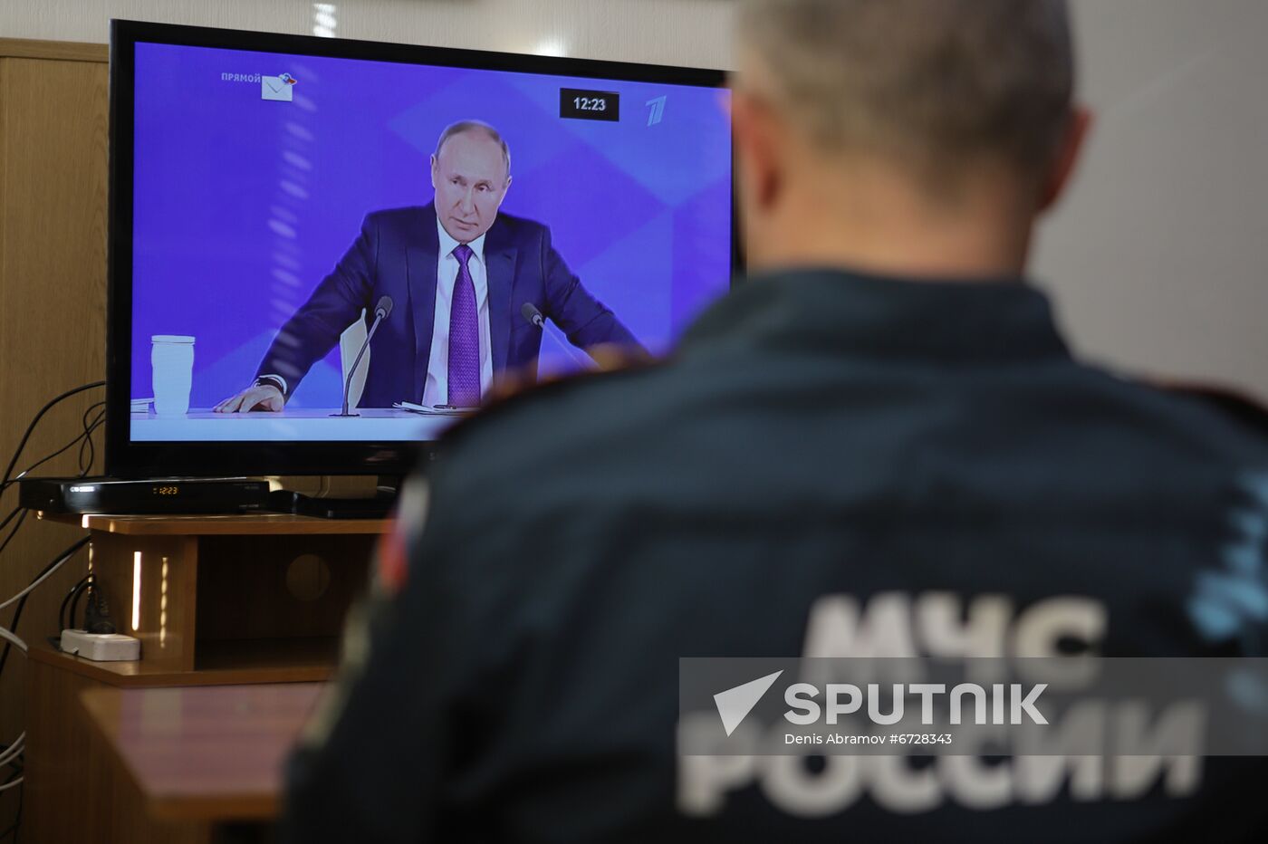 Russia Putin News Conference Broadcasting