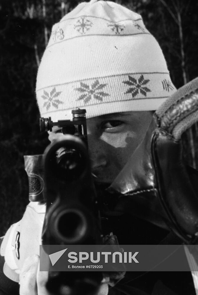 Biathlete Valery Medvedev