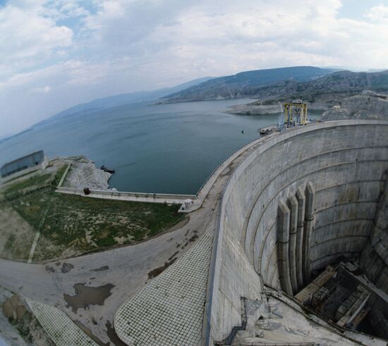 Chirkeyskaya Hydropower Plant on Sulak River