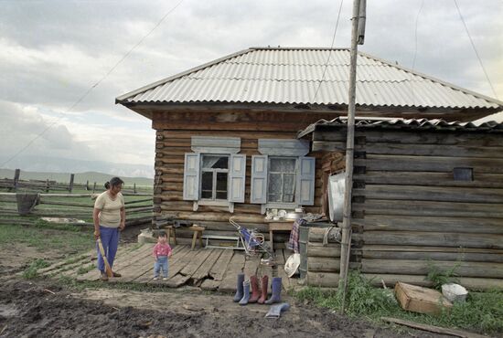 Buryat family house in Irkutsk Region