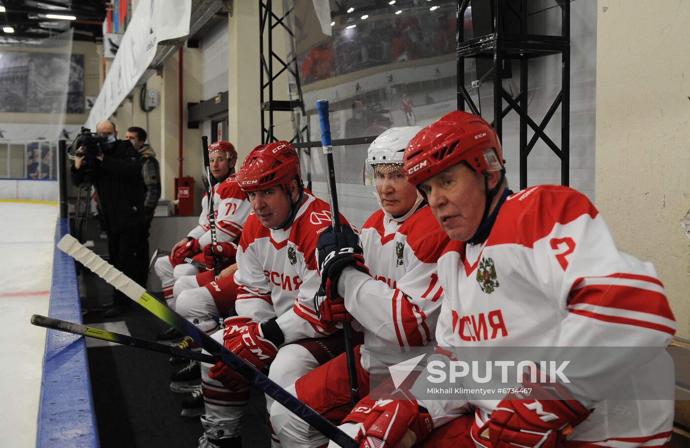 Russia Belarus Night Hockey League Match
