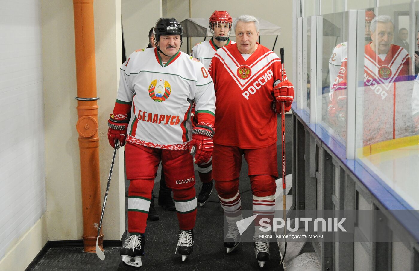 Russia Belarus Night Hockey League Match