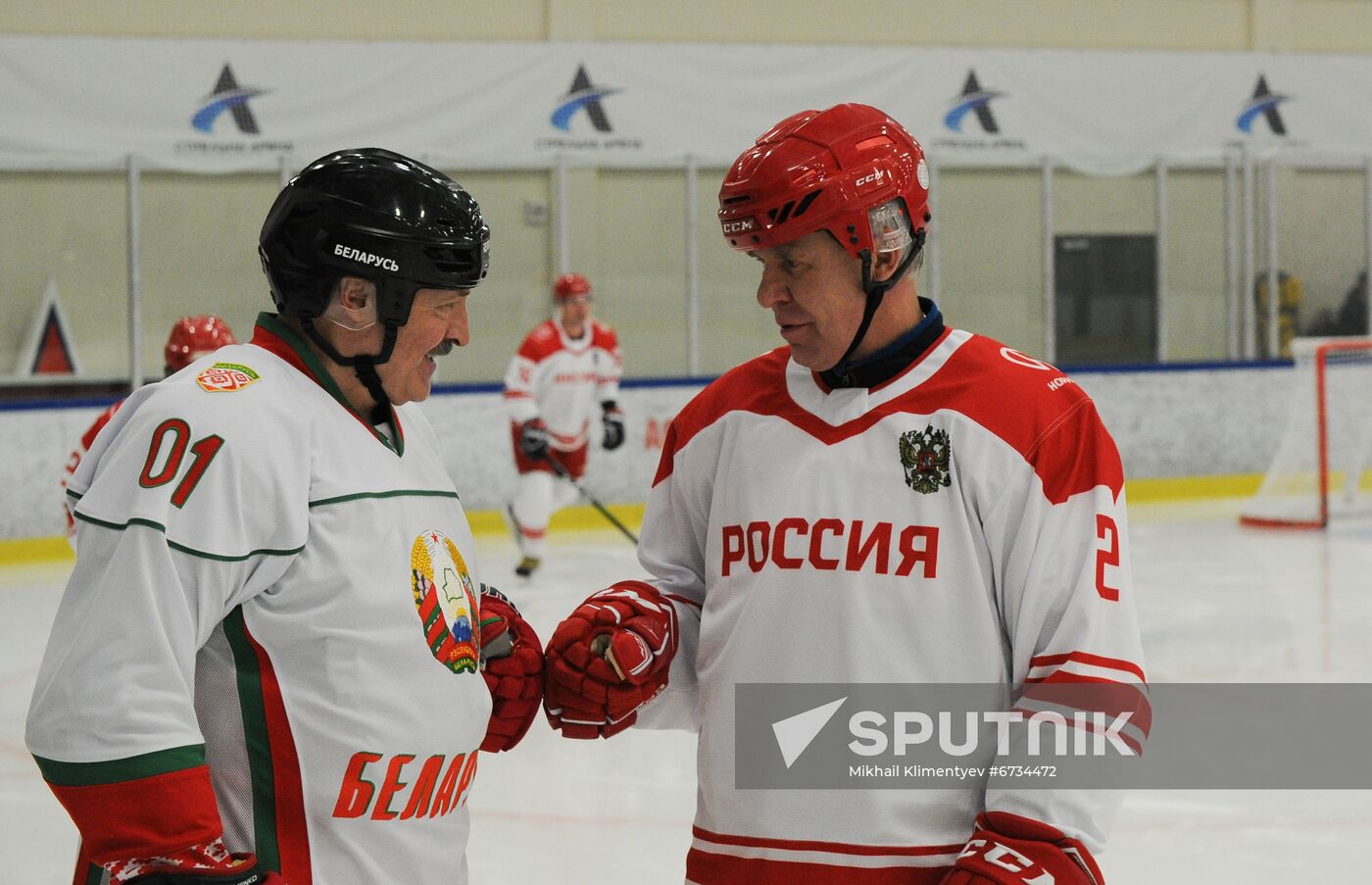 Russia Belarus Night Hockey League Match