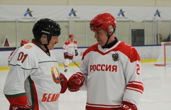 Russia Belarus Night Hockey League Match