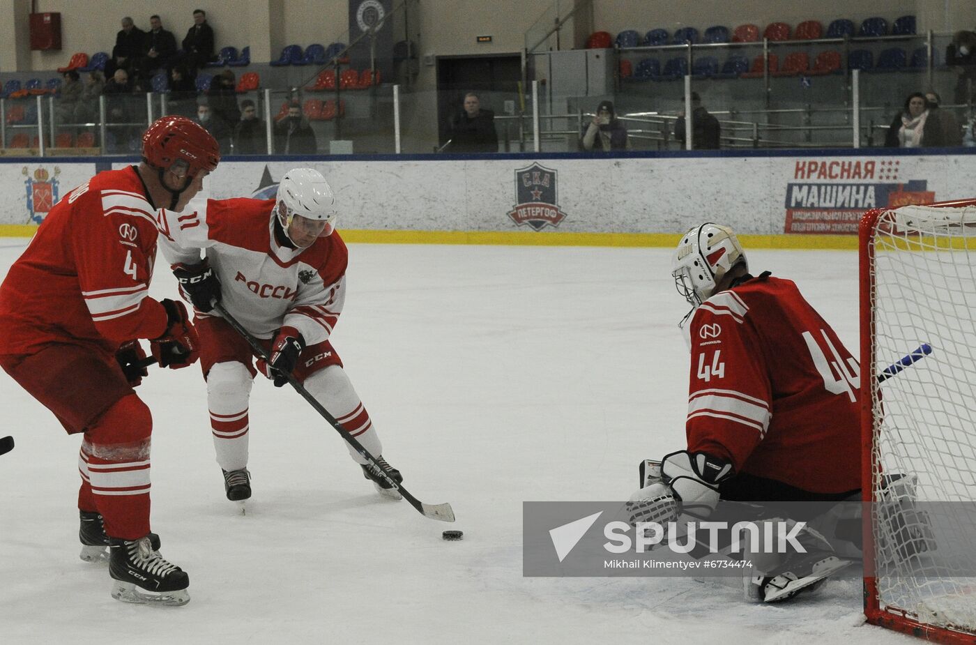 Russia Belarus Night Hockey League Match