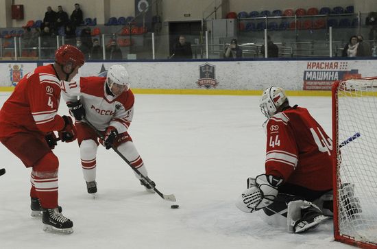 Russia Belarus Night Hockey League Match
