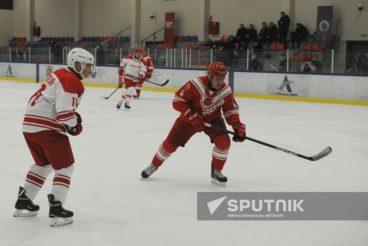 Russia Belarus Night Hockey League Match