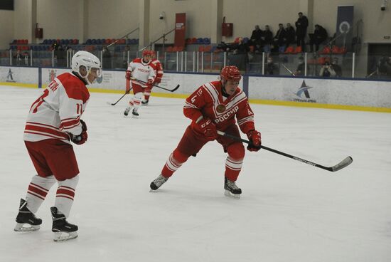 Russia Belarus Night Hockey League Match