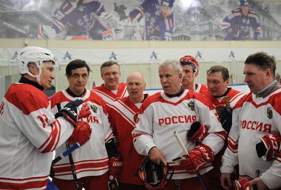 Russia Belarus Night Hockey League Match