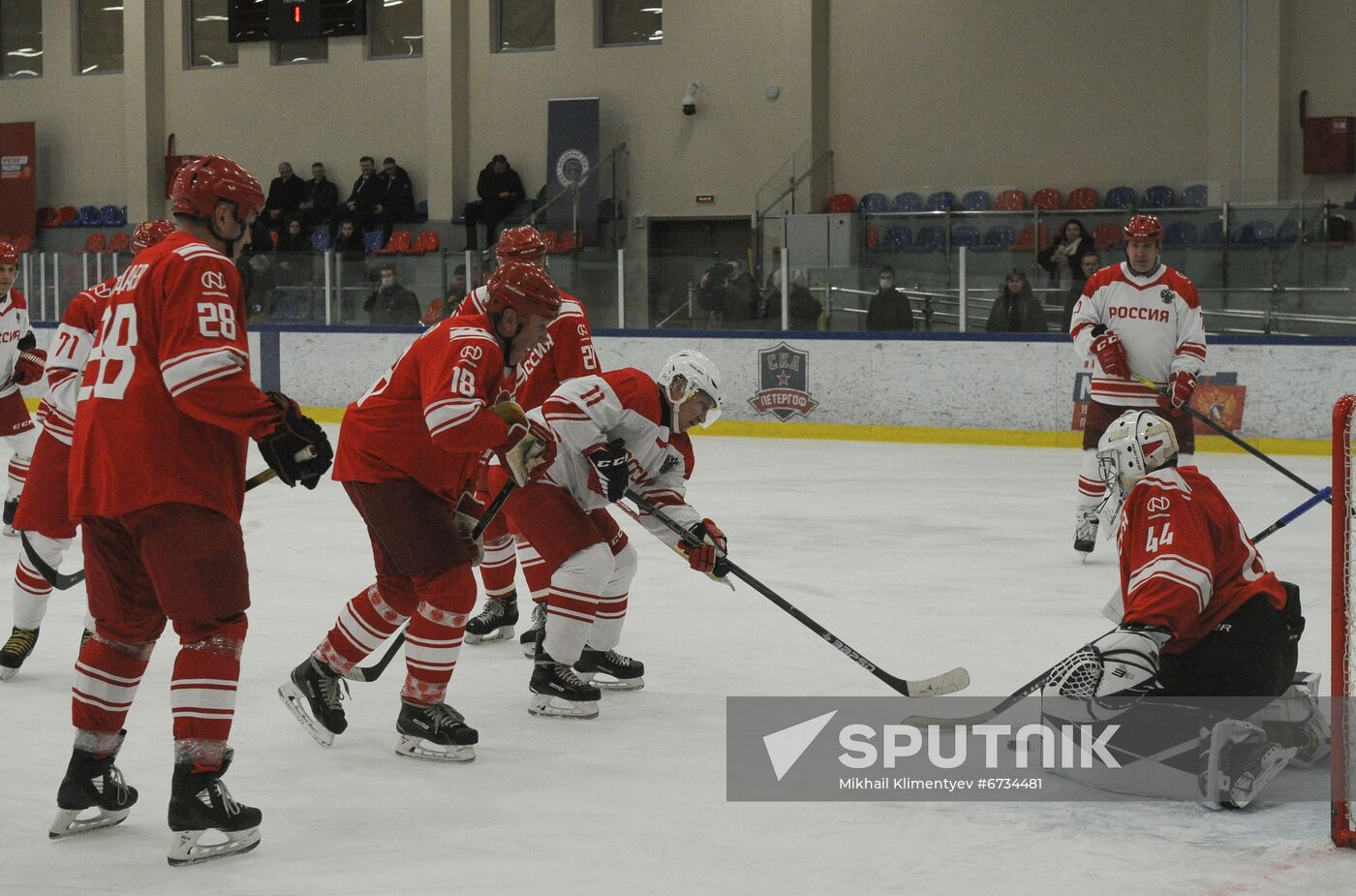 Russia Belarus Night Hockey League Match