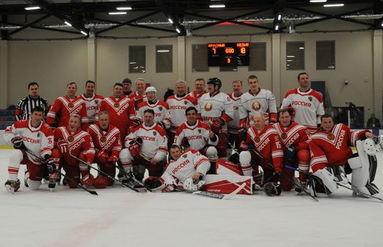 Russia Belarus Night Hockey League Match