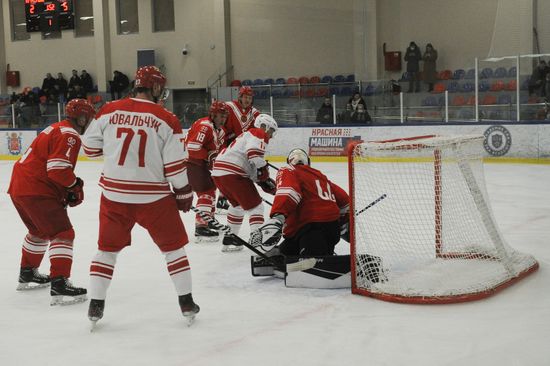 Russia Belarus Night Hockey League Match