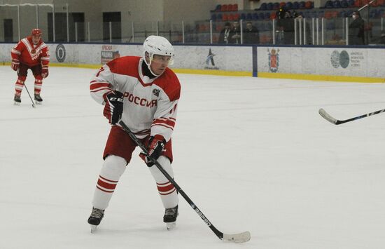Russia Belarus Night Hockey League Match