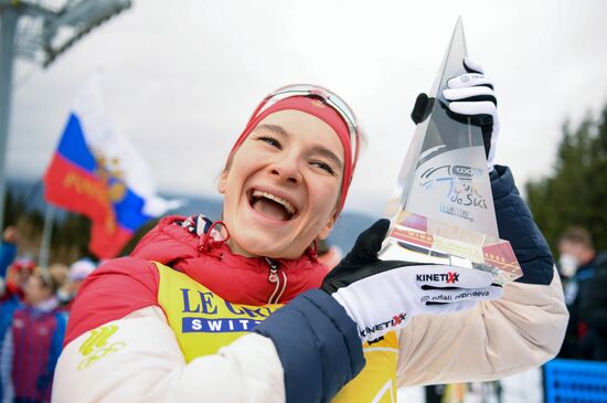 Italy Cross Country Skiing Tour de Ski Award Ceremony