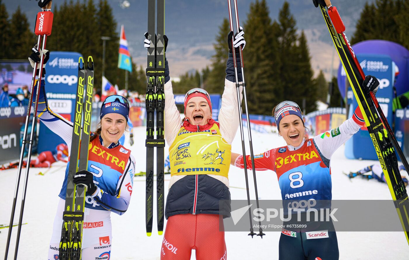 Italy Cross Country Skiing Tour de Ski Award Ceremony