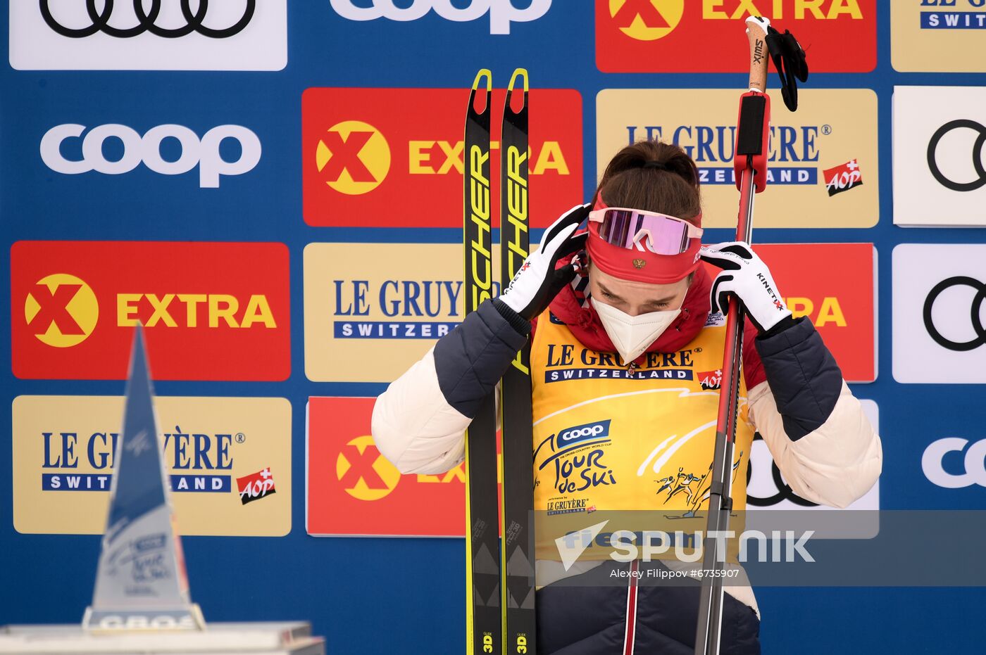 Italy Cross Country Skiing Tour de Ski Award Ceremony