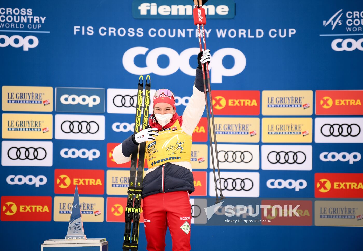 Italy Cross Country Skiing Tour de Ski Award Ceremony