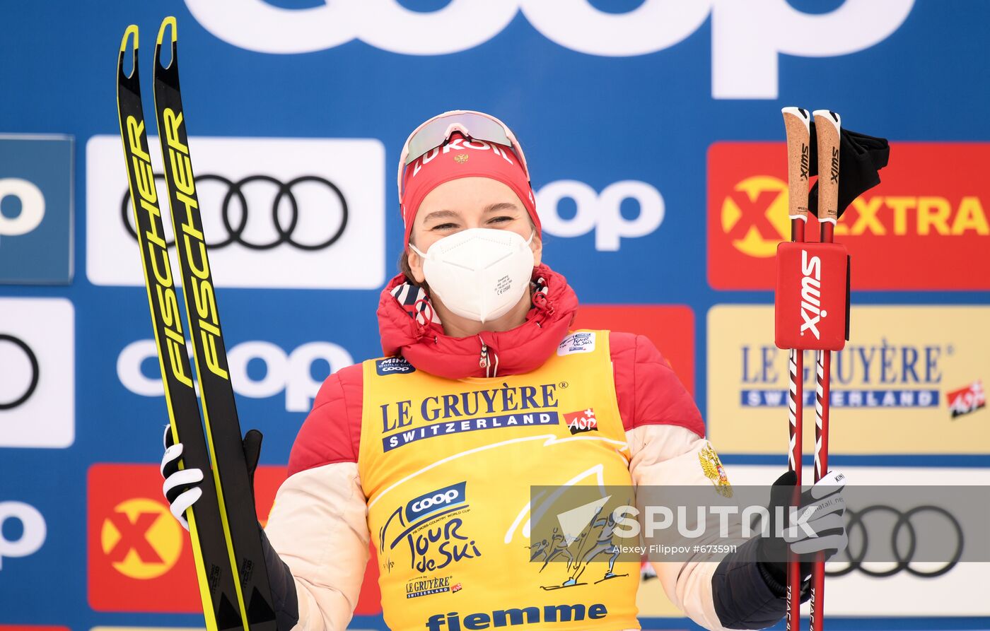 Italy Cross Country Skiing Tour de Ski Award Ceremony