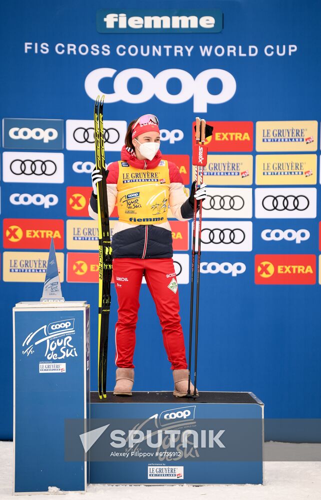 Italy Cross Country Skiing Tour de Ski Award Ceremony