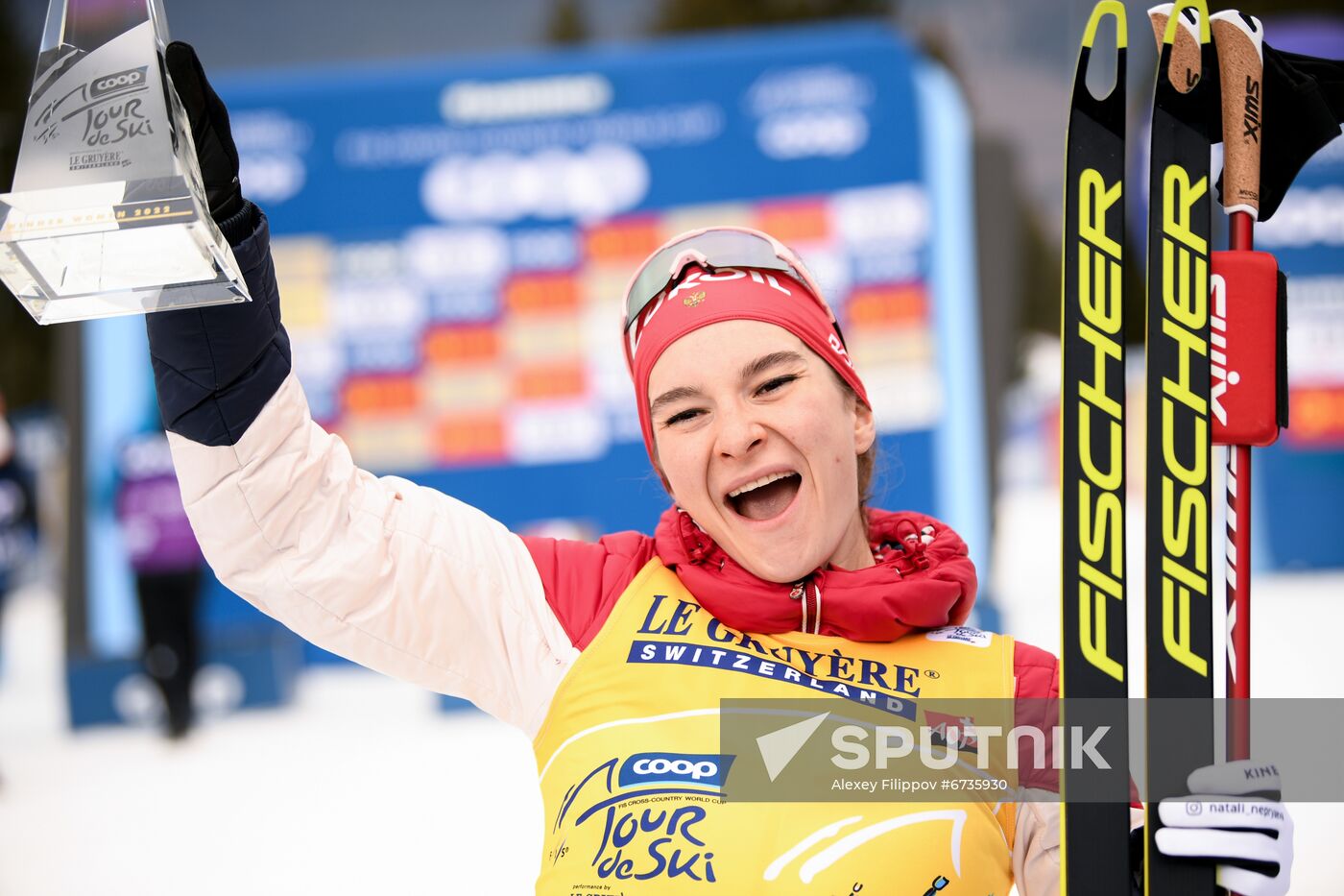 Italy Cross Country Skiing Tour de Ski Award Ceremony