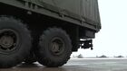 In this handout video grab released by the Russian Defence Ministry, a Belarusian military vehicle is pictured before loading into a Russian Ilyushin Il-76 transport aircraft to depart to Kazakhstan at the Machulishchy airfield outside Minsk, Belarus. The Collective Security Council of the Collective Security Treaty Organization (CSTO) decided to deploy the Collective Peacekeeping Forces to Kazakhstan after a relevant request by Kazakh President Kassym-Jomart Tokayev. The forces will be deployed for a limited period in order to stabilize the situation in the country. Editorial use only, no archive, no commercial use. Location: Belarus. Belarus Kazakhstan CSTO Peacekeeping Forces