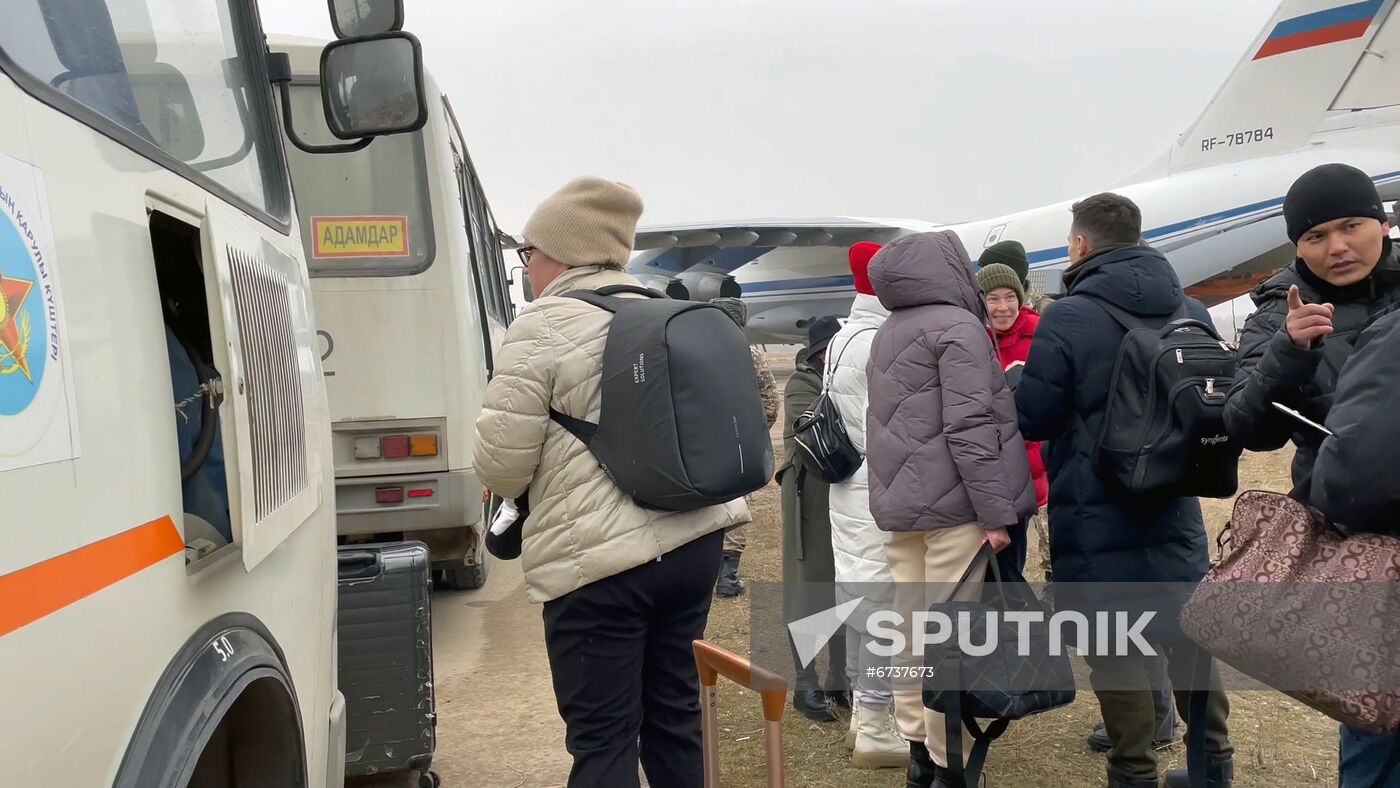 Kazakhstan Russian Tourists Evacuation