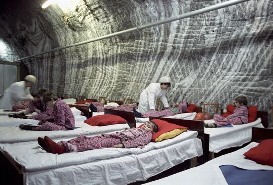 Treatment facility at Solotvino salt mines