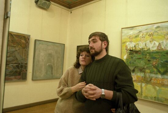 Artist Mikhail Greku's exhibition in Moscow