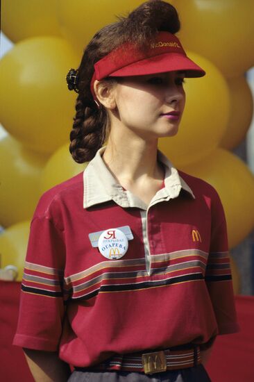McDonald's opens on Ogaryova Street in Moscow
