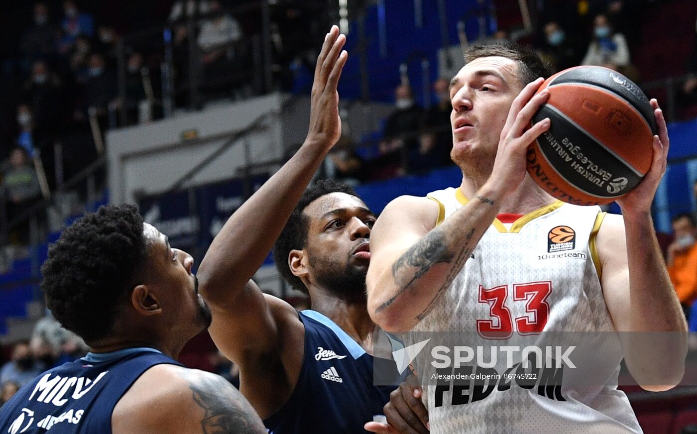 Russia Basketball Euroleague Zenit - Monaco
