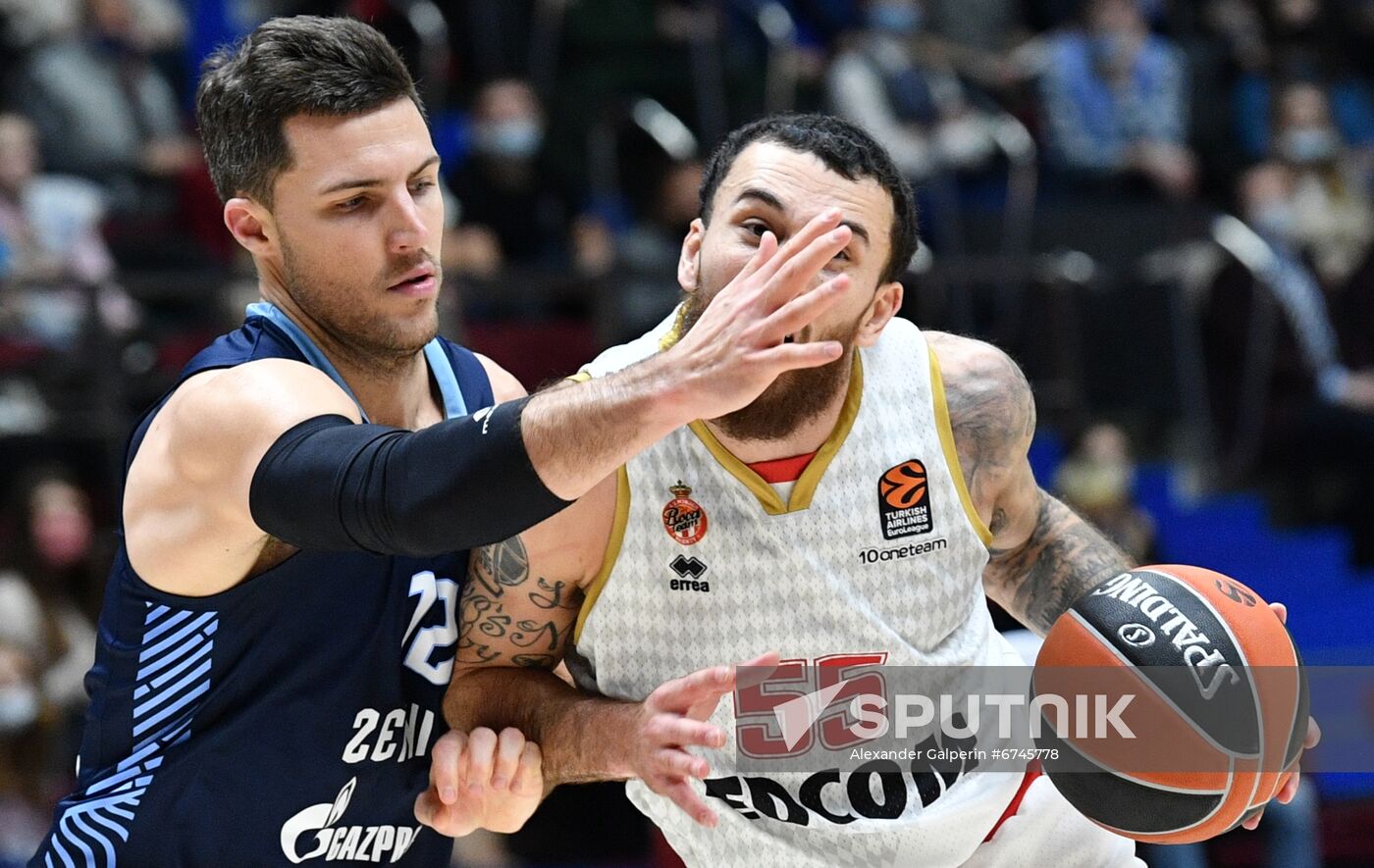 Russia Basketball Euroleague Zenit - Monaco