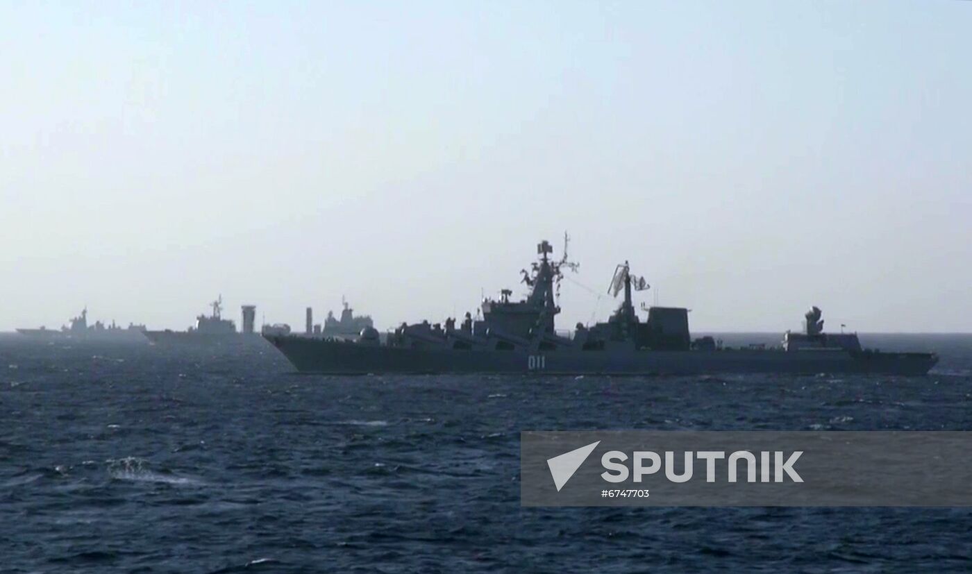 Arabian Sea Russia China Naval Drills