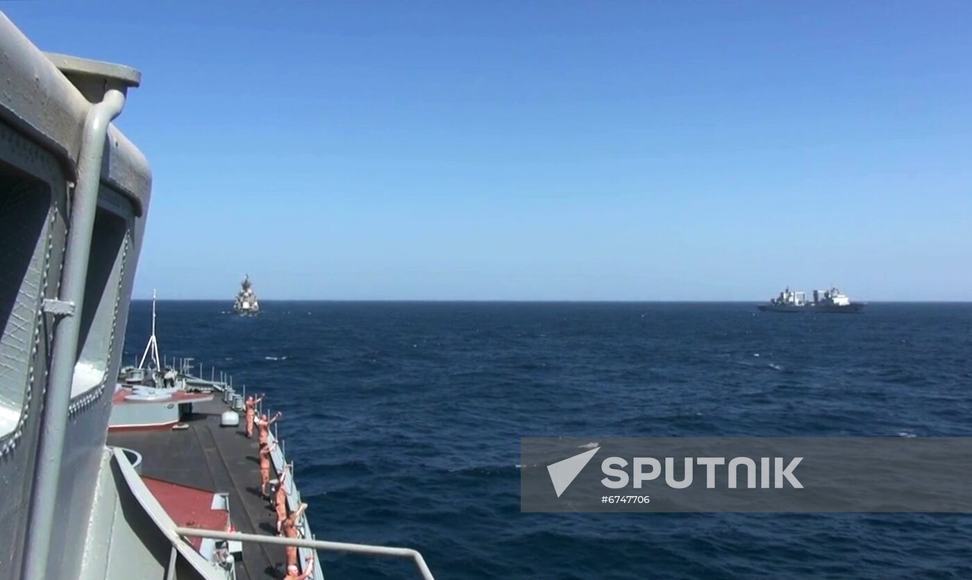 Arabian Sea Russia China Naval Drills