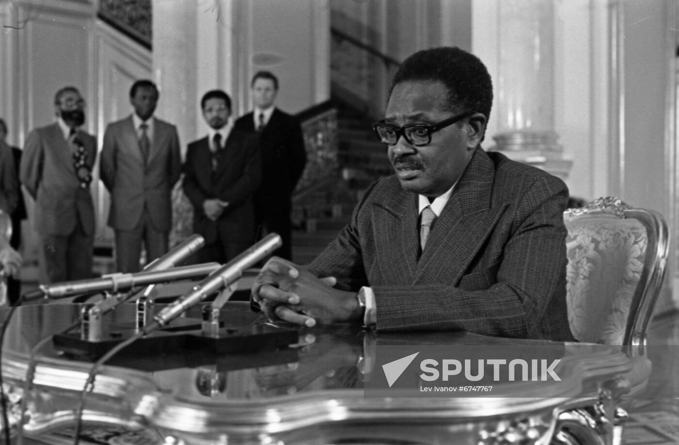 President of People's Republic of Angola Antonio Agostinho Neto visits USSR