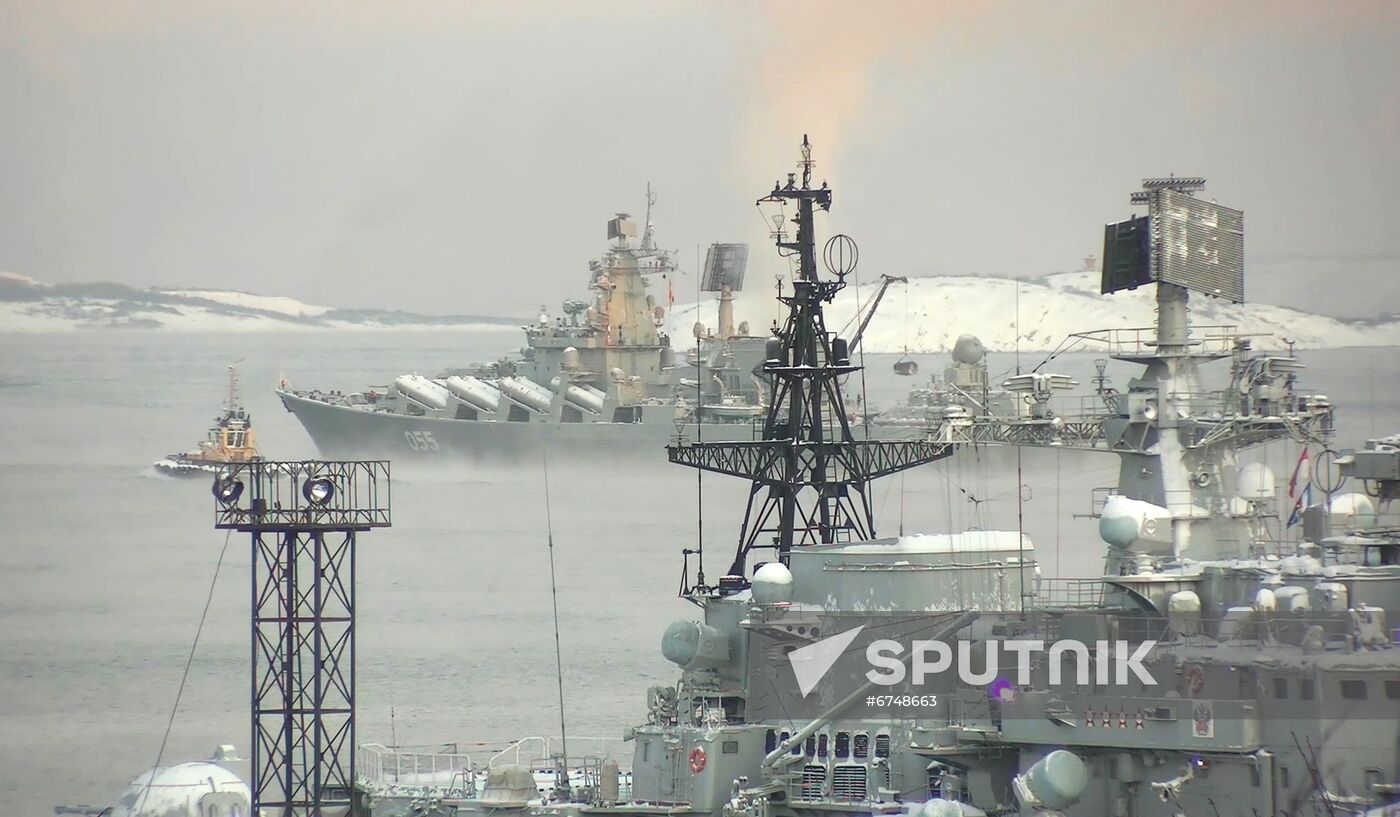 Russia Northern Fleet Drills