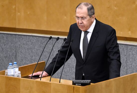 Russia Lavrov Parliament