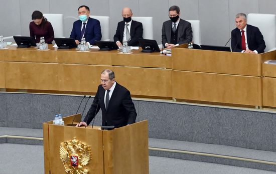 Russia Lavrov Parliament