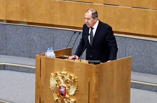 Russia Lavrov Parliament