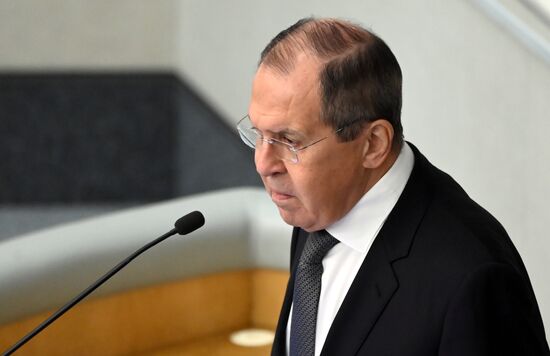 Russia Lavrov Parliament