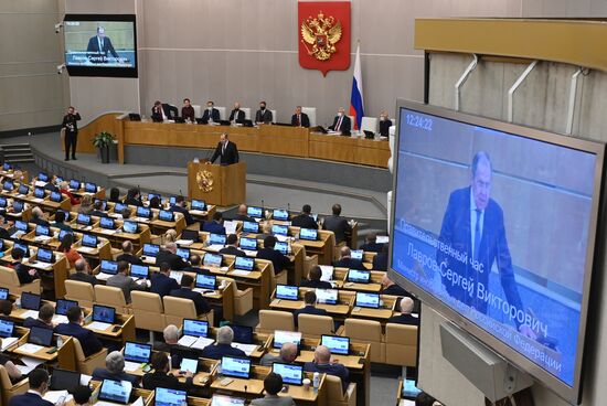 Russia Lavrov Parliament
