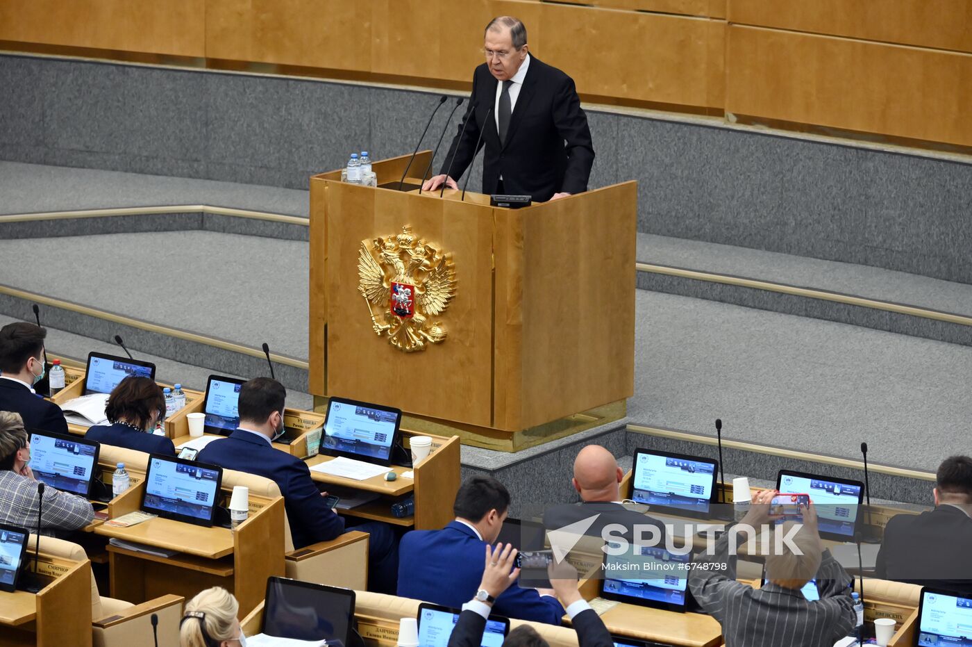 Russia Lavrov Parliament