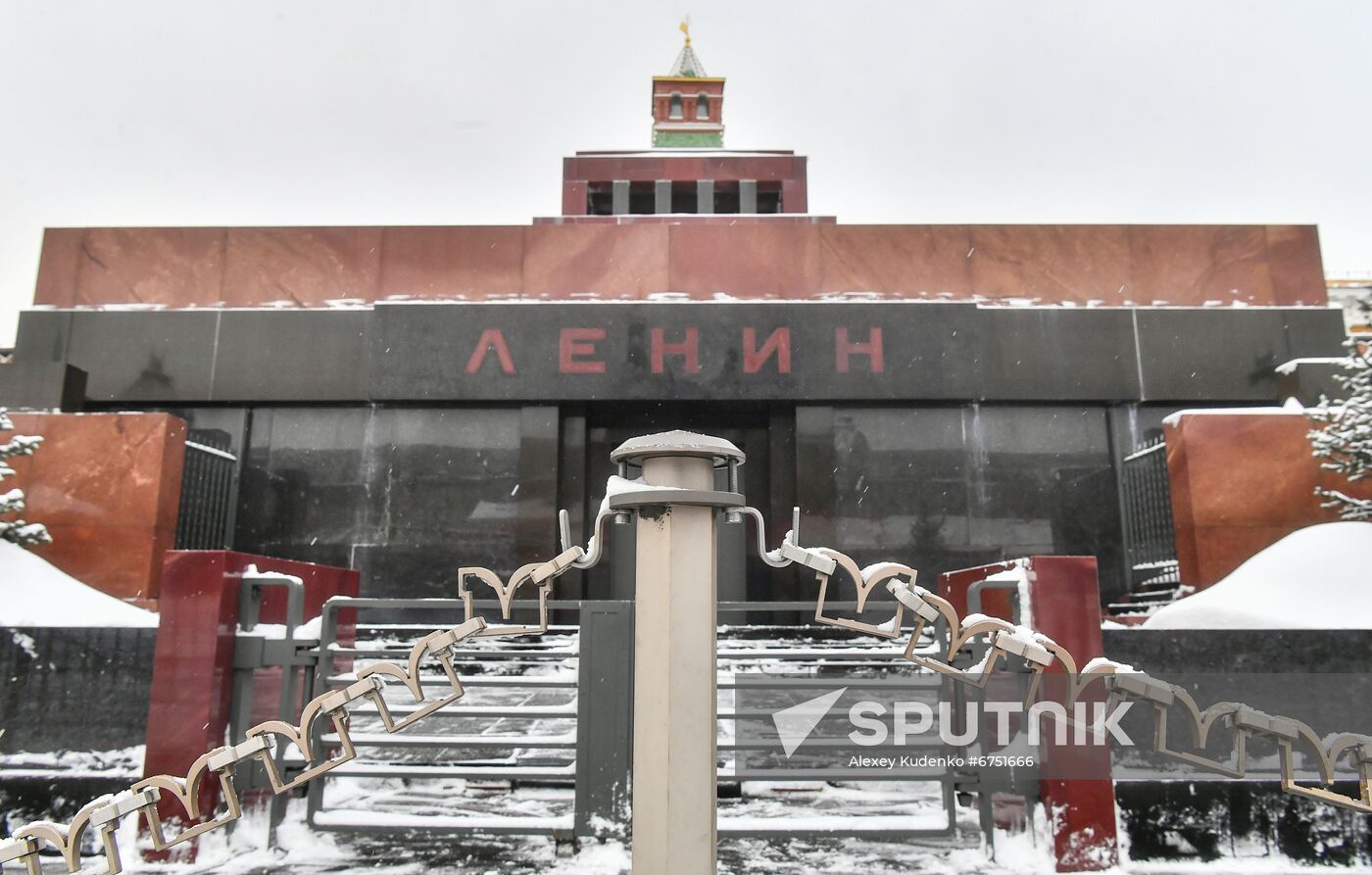 Russia Lenin Mausoleum Maintenance Work