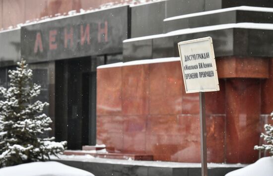 Russia Lenin Mausoleum Maintenance Work