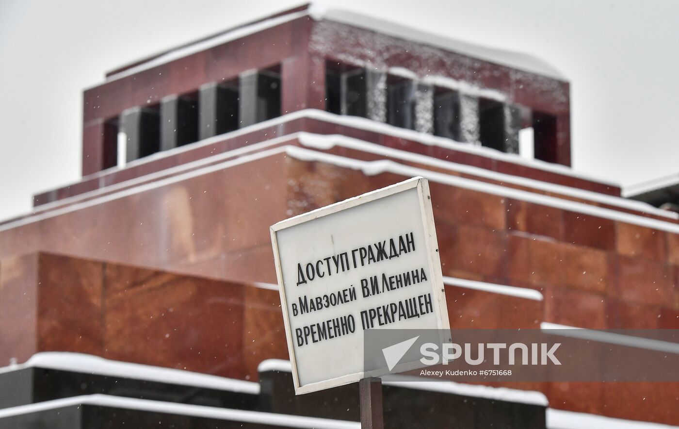 Russia Lenin Mausoleum Maintenance Work