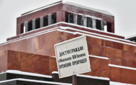 Russia Lenin Mausoleum Maintenance Work