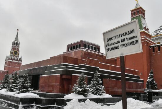 Russia Lenin Mausoleum Maintenance Work